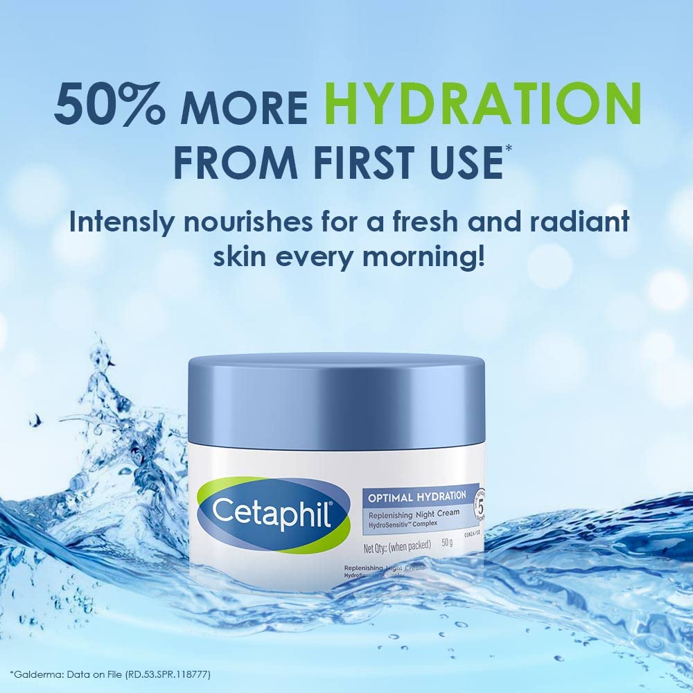 Cetaphil Optimal Hydration Replenishing Night Cream|50gms|MRP 1299