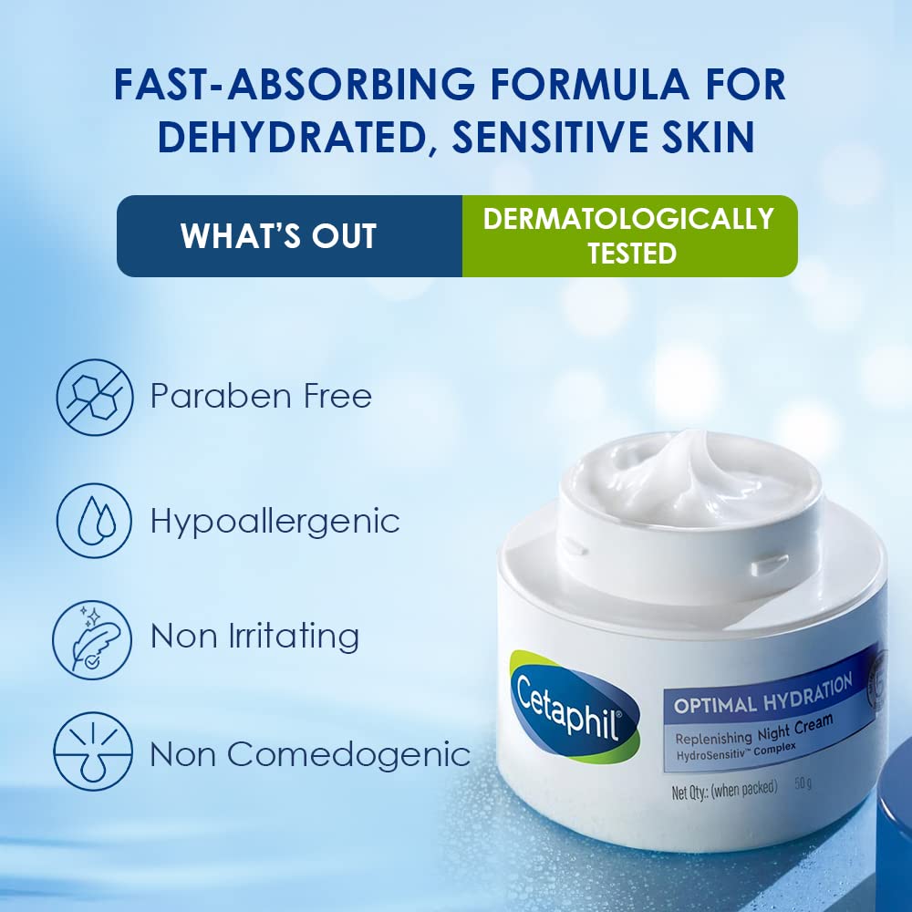 Cetaphil Optimal Hydration Replenishing Night Cream|50gms|MRP 1299