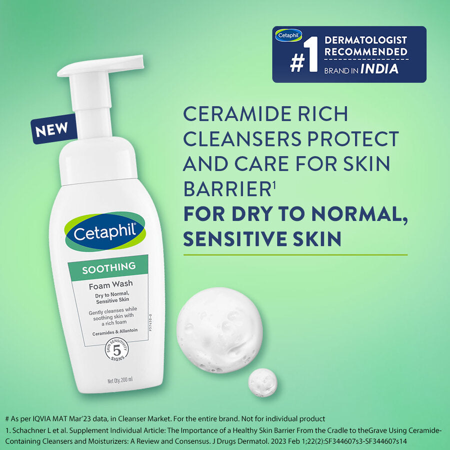 Cetaphil Soothing Foam Wash|200ml|MRP 1399