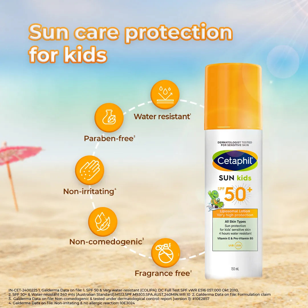 Cetaphil Sun Kids SPF 50+ Liposomal Lotion|150ml|MRP 2177
