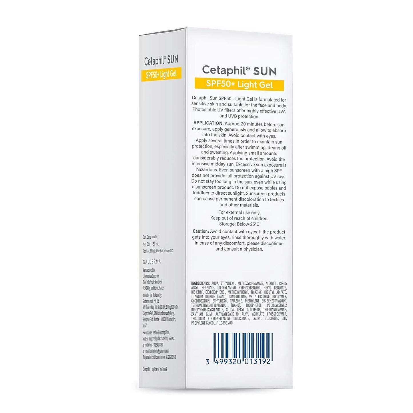 Cetaphil Sun SPF 50+ Light Gel Sunscreen|50ml|MRP 1182