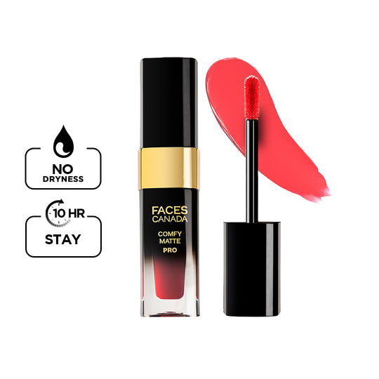 Faces Canada Comfy Matte Pro Liquid Lipstick - Dallying Pink 12|5.5 ml|MRP 699