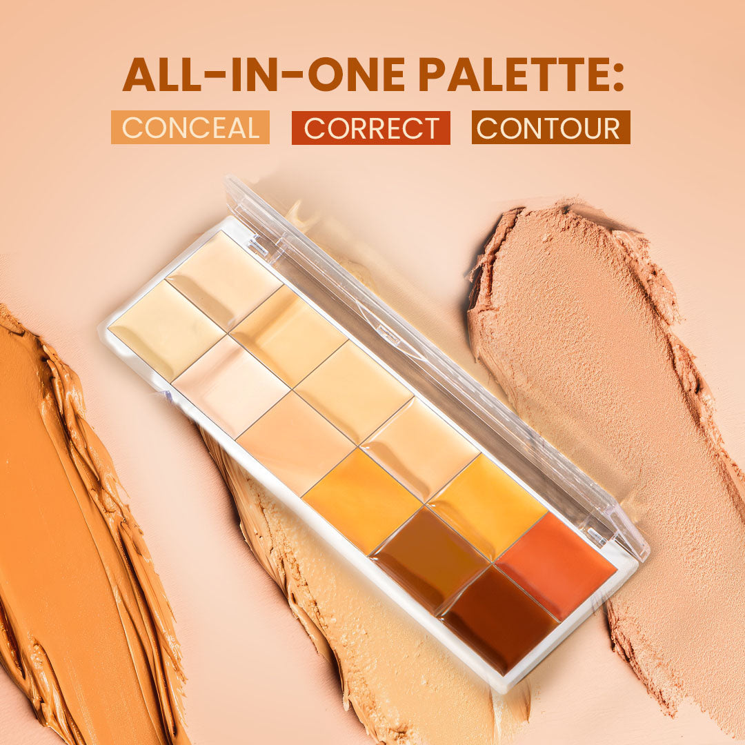 Shopaarel Cover All Concealer Palette 22.8 gms | High Coverage Color Correcting Palette