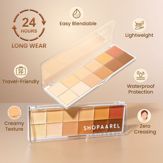 Shopaarel Cover All Concealer Palette 22.8 gms | High Coverage Color Correcting Palette