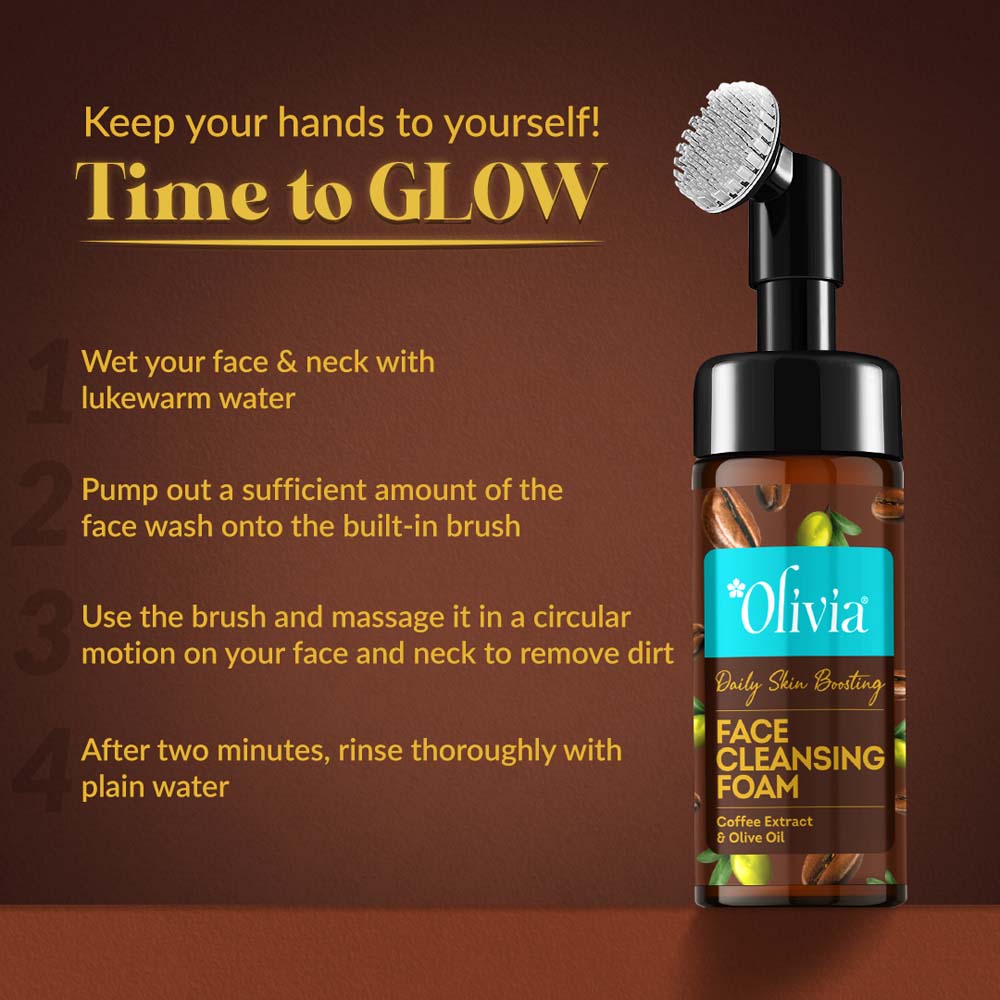 Olivia Daily Face Cleansing Foam, gentle facial cleanser, fresh skin care, daily cleansing foam