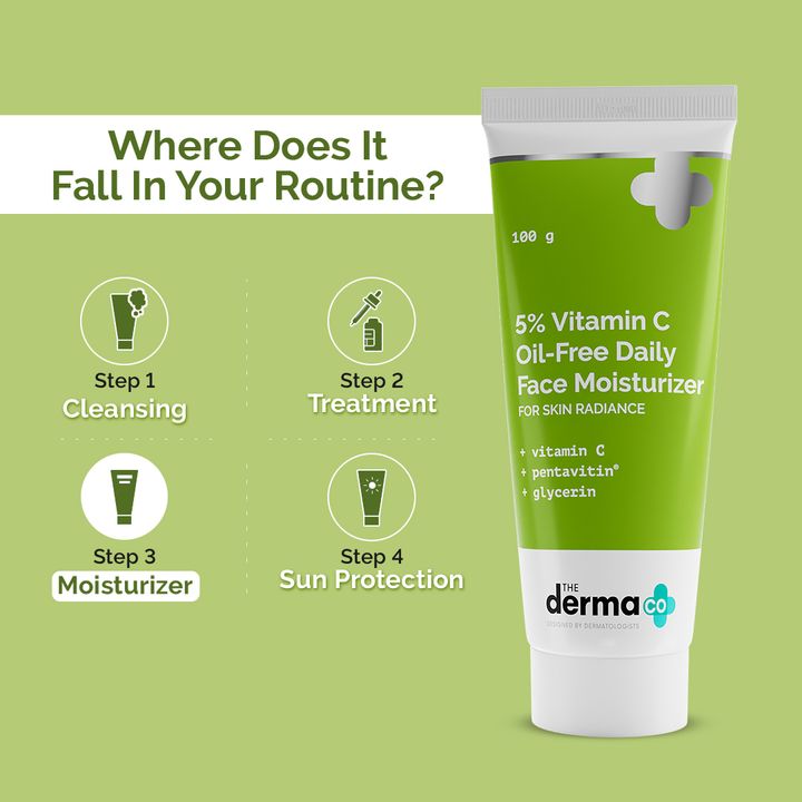 Derma Co. 5% Vitamin C Face Moisturizer|100gms|MRP 349