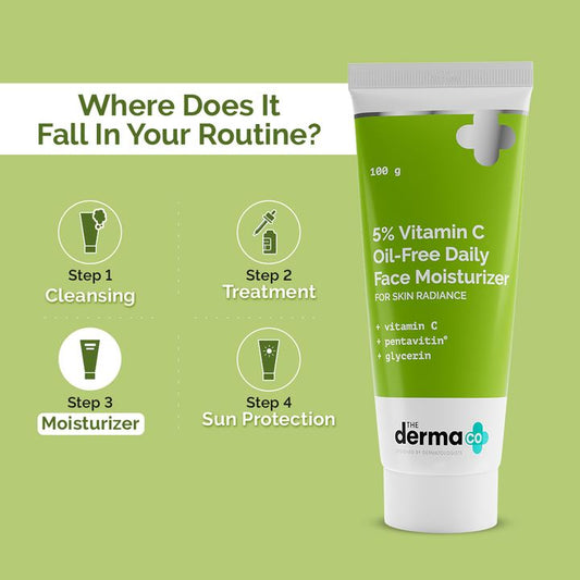 Derma Co. 5% Vitamin C Face Moisturizer|100gms|MRP 349