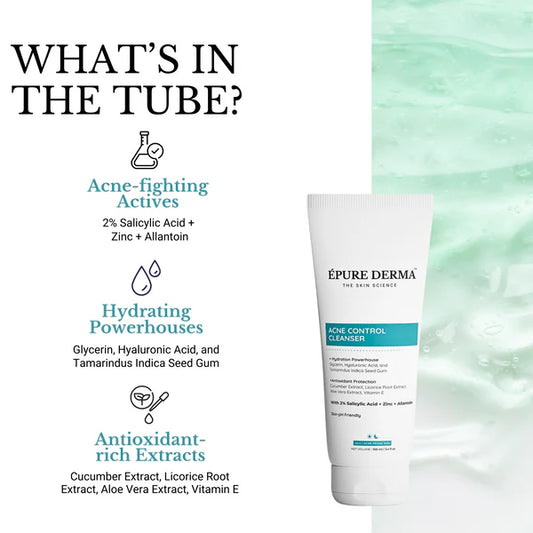 Epure Derma Acne Control Cleanser|100ml|MRP 449