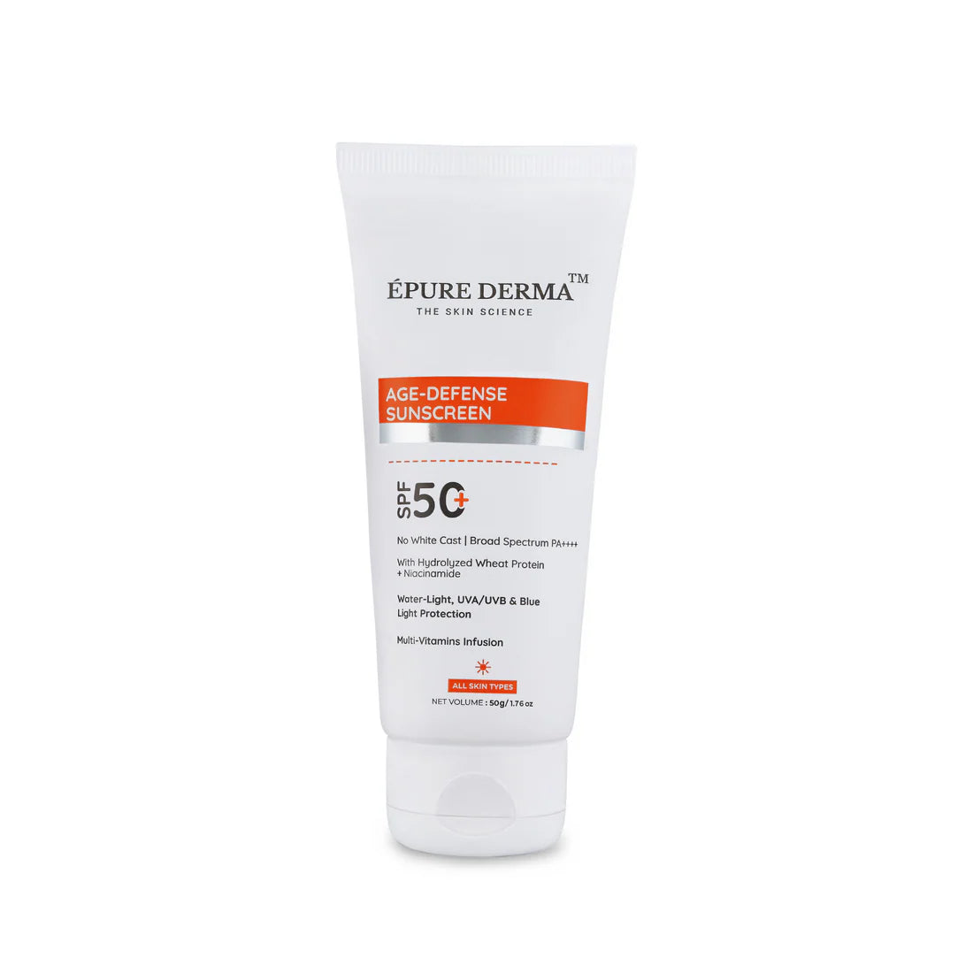 Epure Derma Age-Defense Sunscreen SPF 50|50gms|MRP 599