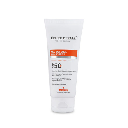 Epure Derma Age-Defense Sunscreen SPF 50|50gms|MRP 599