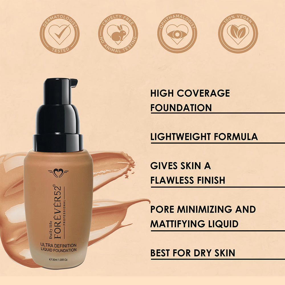 Daily Life Forever52 Ultra Definition Liquid Foundation Caramel-FLF004|30 ml|MRP 1099