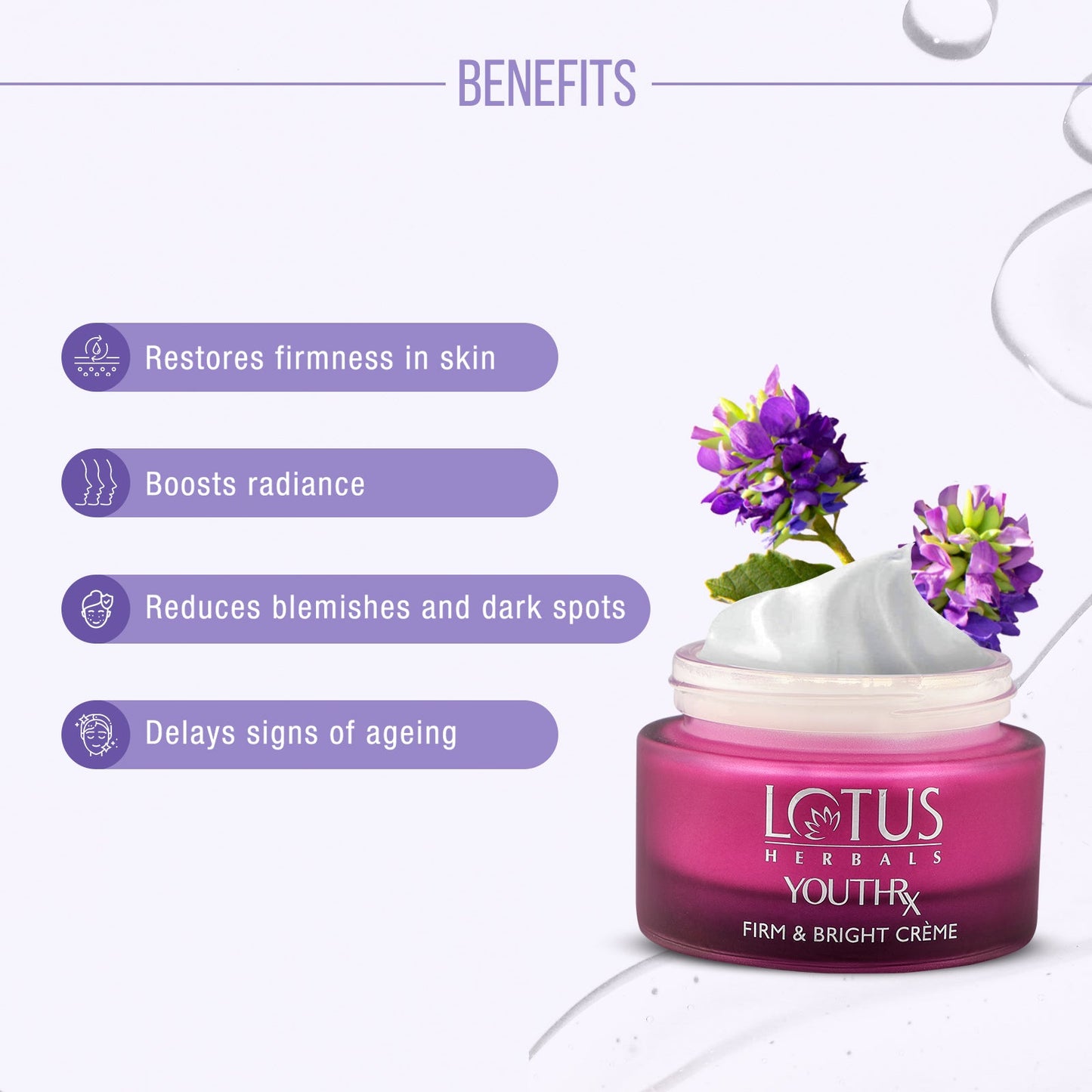 Lotus Herbals YouthRx Firm & Bright Day Creme, day cream, smooth texture