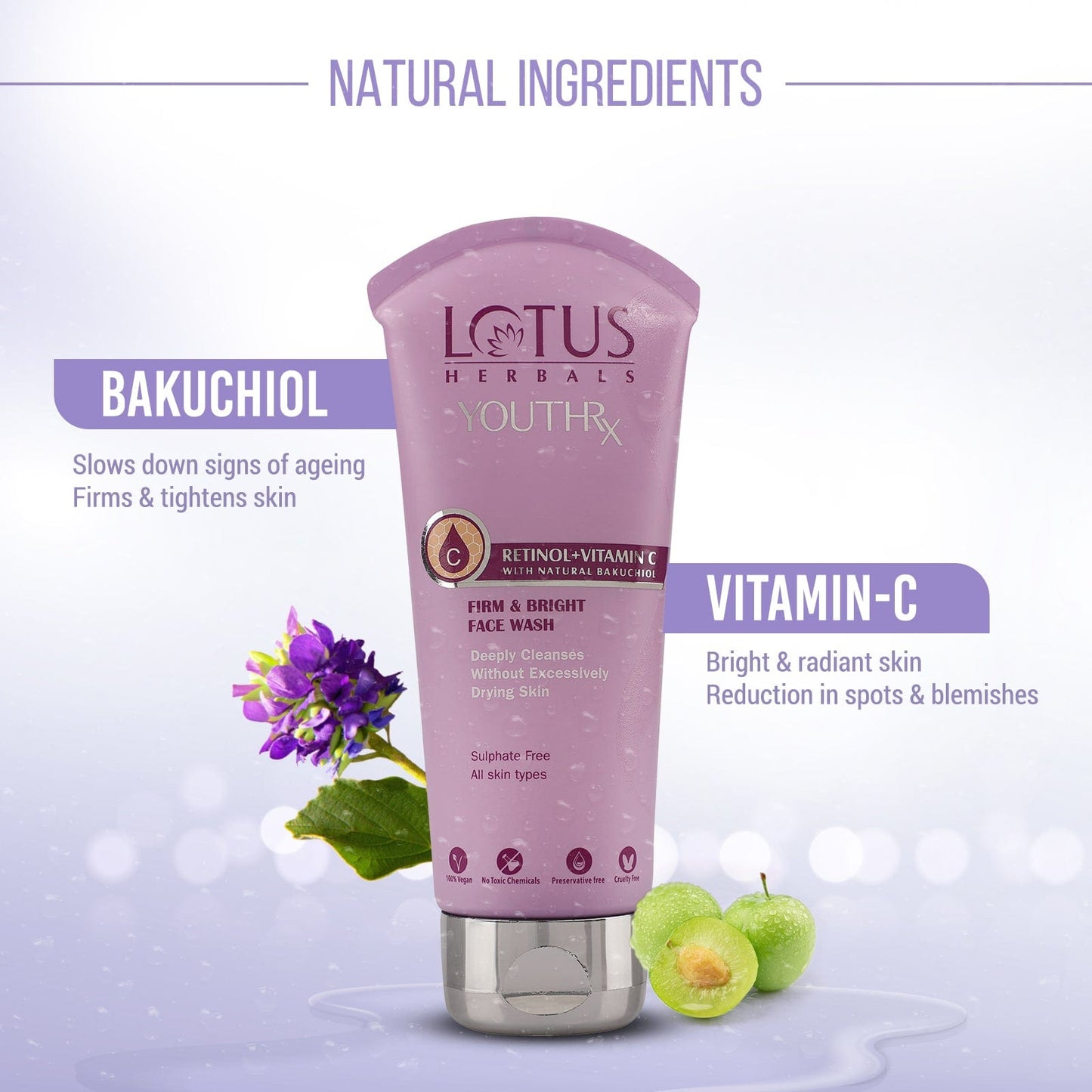 Lotus Herbals YouthRx Firm & Bright Facewash, face wash, creamy gel texture
