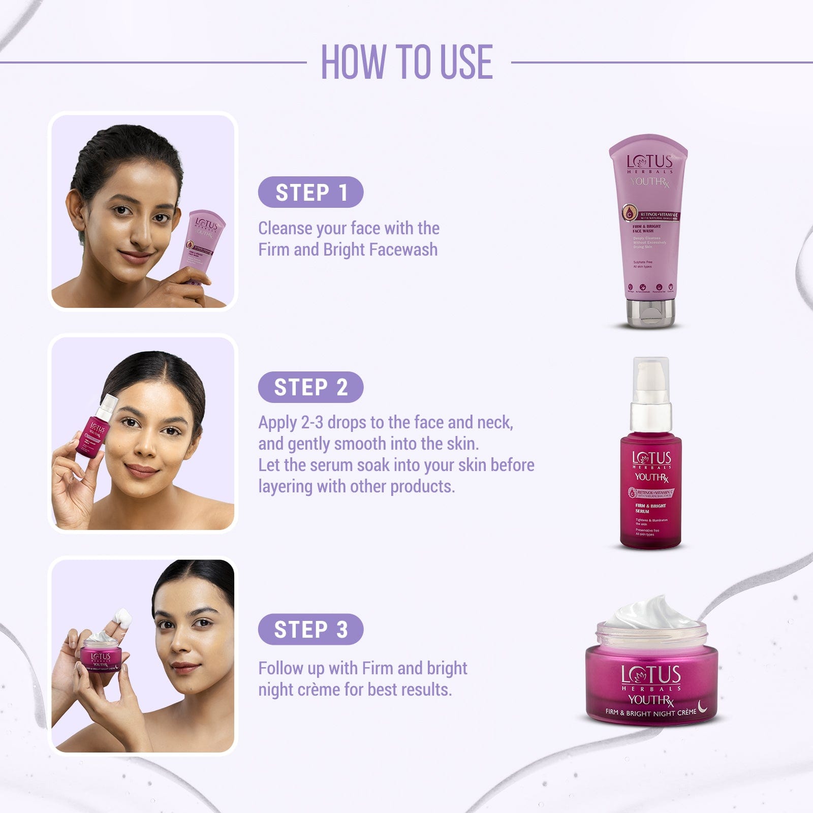 Lotus Herbals YouthRx Firm & Bright Face Serum, face serum, lightweight texture