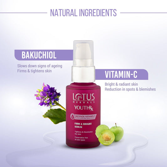 Lotus Herbals YouthRx Firm & Bright Face Serum, face serum, lightweight texture