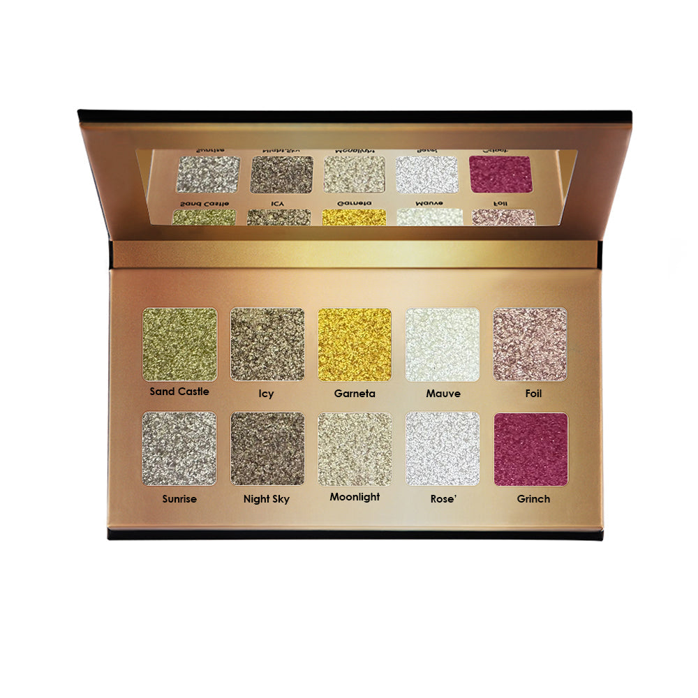 Daily Life Forever52 10 Color Metallic Eyeshadow Palette (Gemstones Collection)Peridot-GMS002|30 gms|MRP 1299