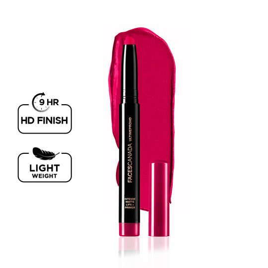 Faces Canada Ultime Pro HD Intense Matte Lips + Primer - Roseate 28|1.4 gms|MRP 849