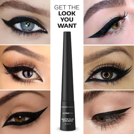 Faces Canada Ultime Pro Matte Play Eyeliner - Black |2.5 ml|MRP 699
