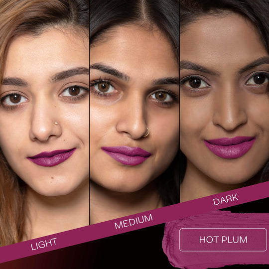 Faces Canada Weightless Matte Finish Lipstick - Hot Plum 24|4.5 gms|MRP 325