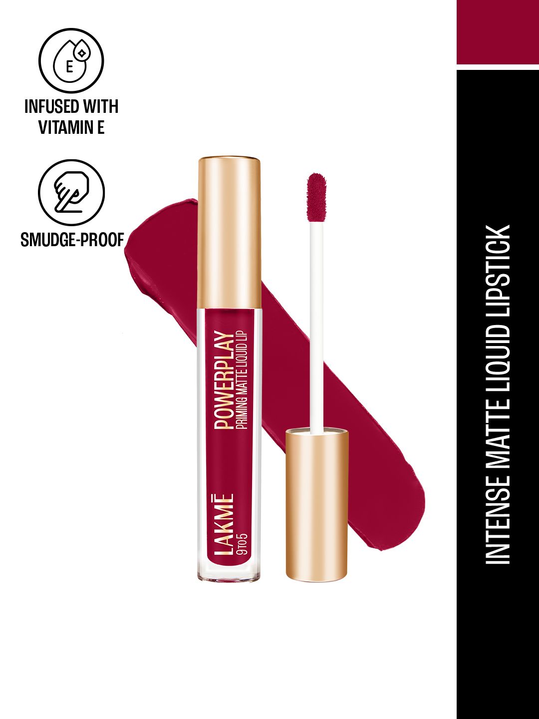 Lakme Powerplay Priming Matte Liquid Lipstick ï¿½ MM3 Crisp Wine|4.2 ml|MRP 499