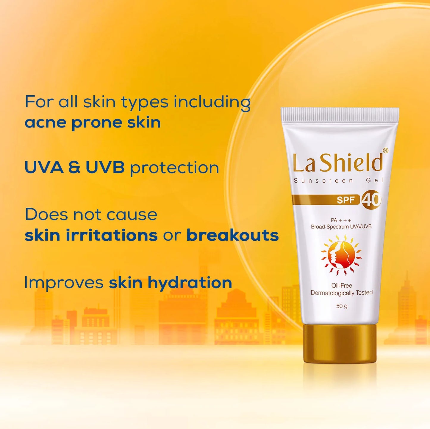 La Shield Sunscreen Gel SPF 40|50gms|MRP 850