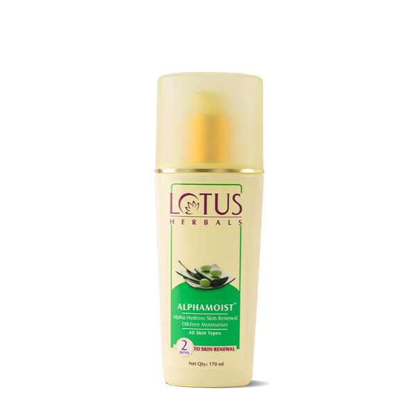 Lotus Herbals Alphamoist Skin Renewal Moisturiser, oil-free moisturiser, lightweight texture