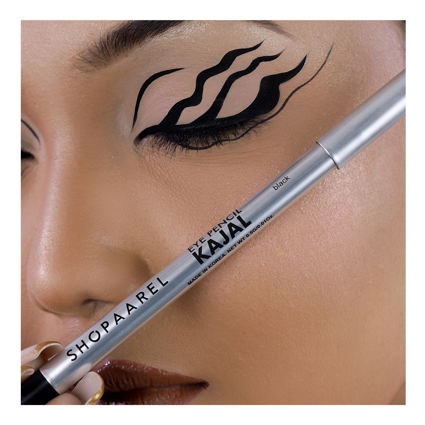 Shopaarel Eye Pencil Kajal Black – Waterproof & Smudge-Proof | 0.5g