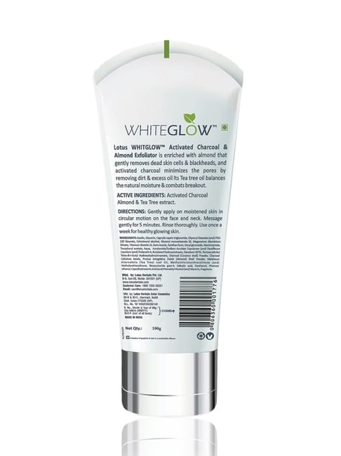 Lotus Herbals Whiteglow Activated Charcoal Face Wash, face wash, charcoal-based gel texture