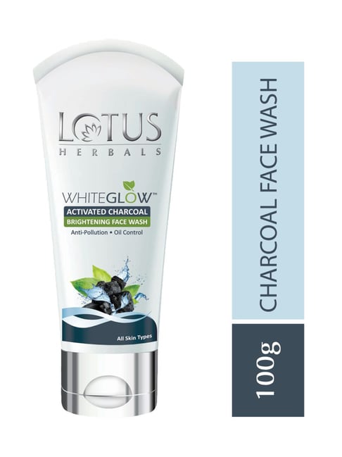 Lotus Herbals Whiteglow Activated Charcoal Face Wash, face wash, charcoal-based gel texture