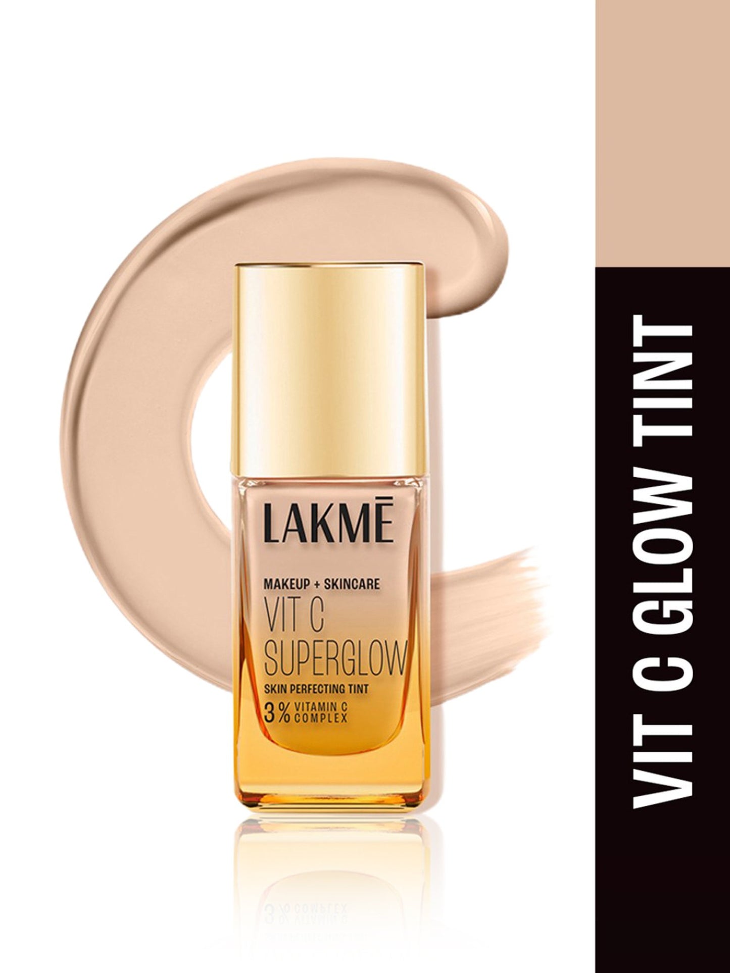 Lakme Vitamin C Superglow Skin Perfecting Tint ï¿½ W160 Warm Sand|25 ml|MRP 399