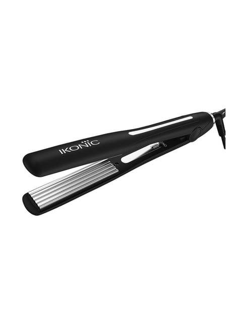 Ikonic Professional Slim Titanium Hair Crimper 2.0 creating defined texture and volume