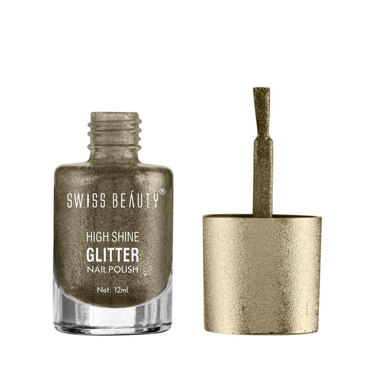 Swiss Beauty High Shine Glitter Nail Polish 11|12 ml|MRP 149