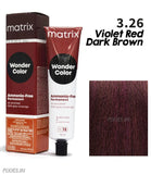 Matrix Wonder Color Ammonia Free 3.26 (Violet Red Dark Brown)|90 ml|MRP 415