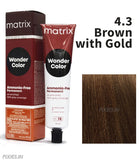 Matrix Wonder Color Ammonia Free 4.3 (Brown with Gold)|90 ml|MRP 360