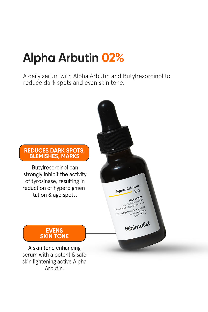 Minimalist Alpha Arbutin 2% Face Serum|30ml|MRP 549