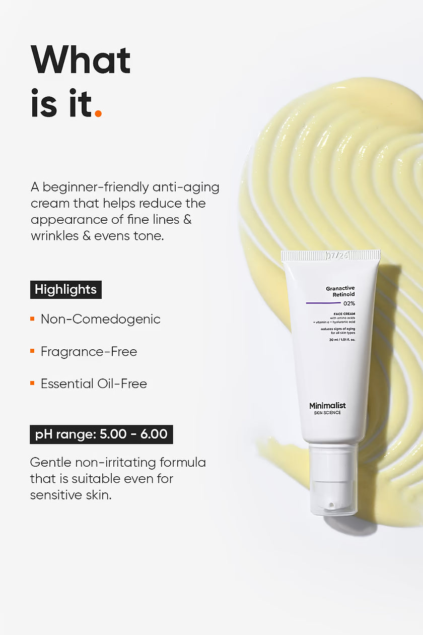 Minimalist Granactive Retinoid  2% Face Cream|30ml|MRP 699