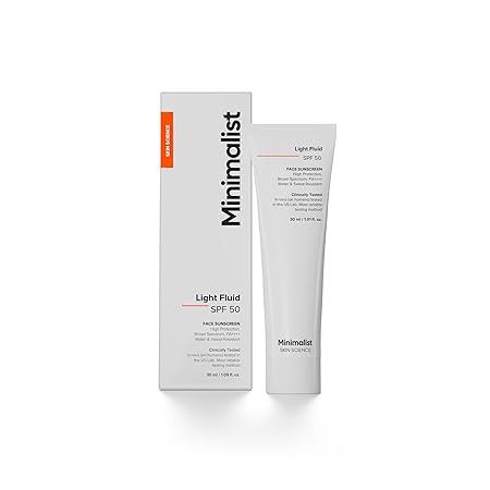 Minimalist Light Fluid SPF 50 Face Sunscreen|30ml|MRP 349