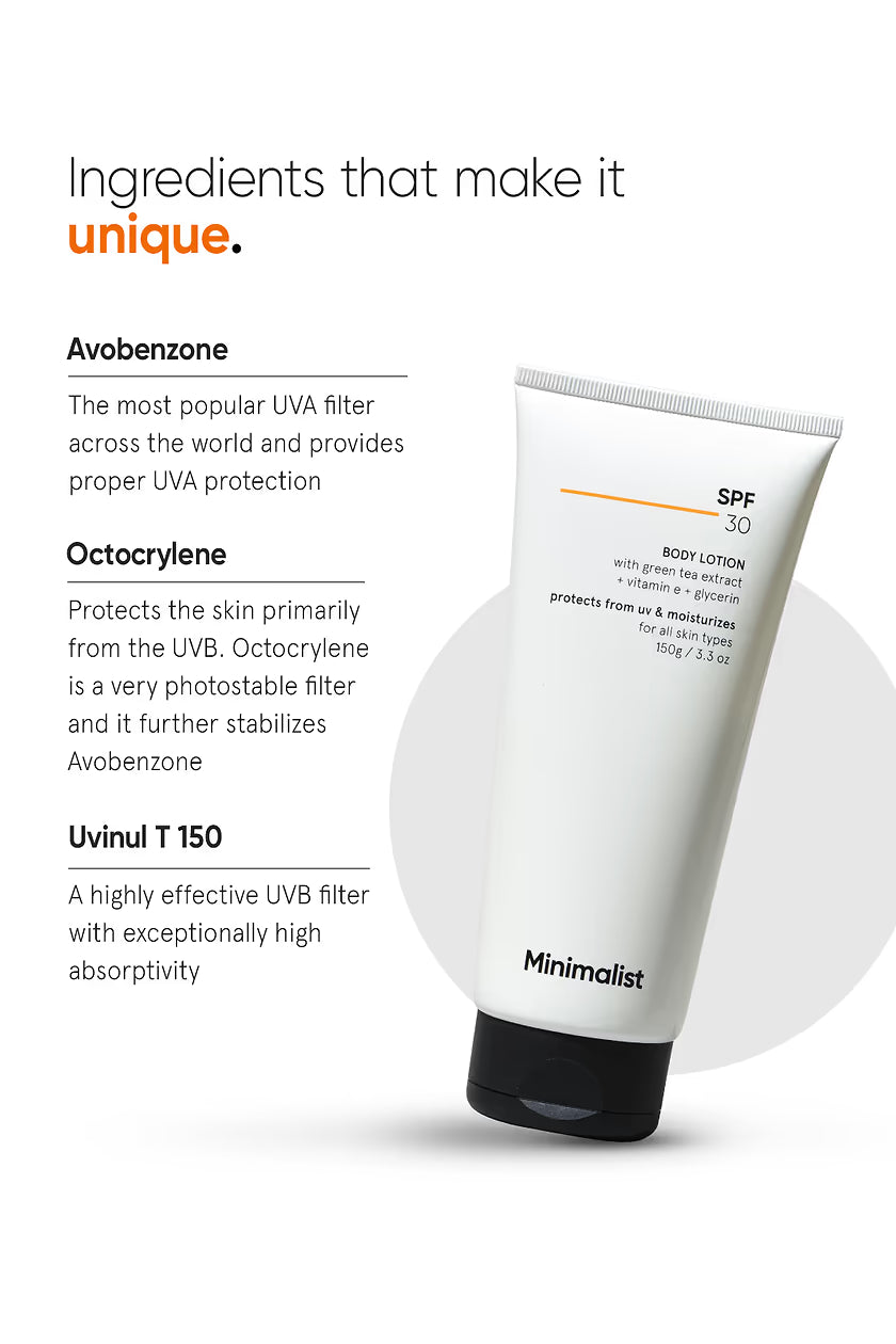Minimalist SPF 30 Body Lotion|150gms|MRP 499