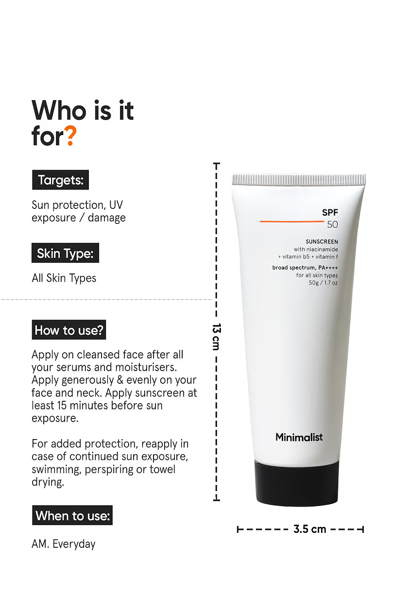 Minimalist SPF 50 PA++++|50gms|MRP 399