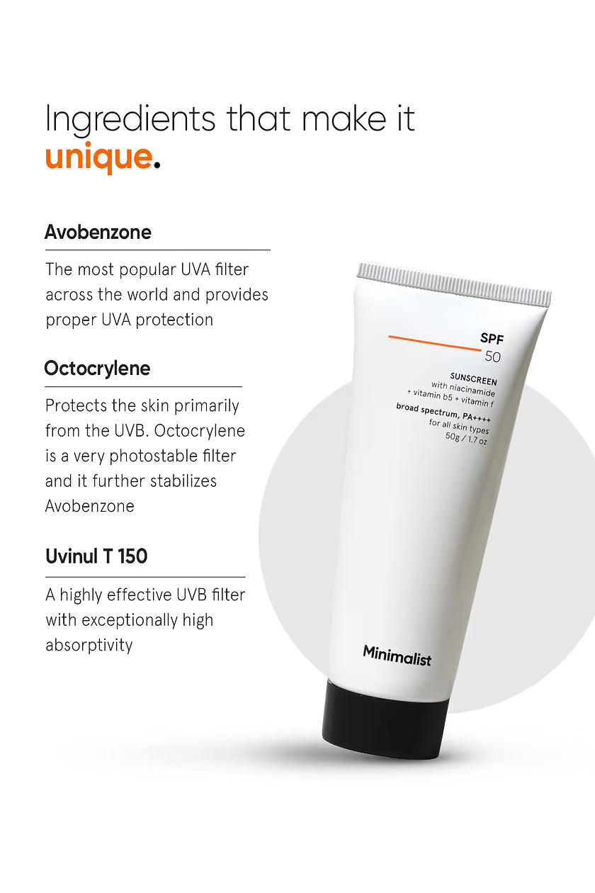 Minimalist SPF 50 PA++++|50gms|MRP 399