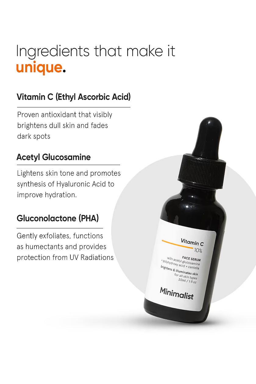 Minimalist  Vitamin C 10% Face Serum|30ml|MRP 699