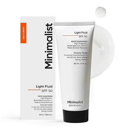 Minimalist Light Fluid SPF 50 Face Sunscreen PA++++|50ml|MRP 499