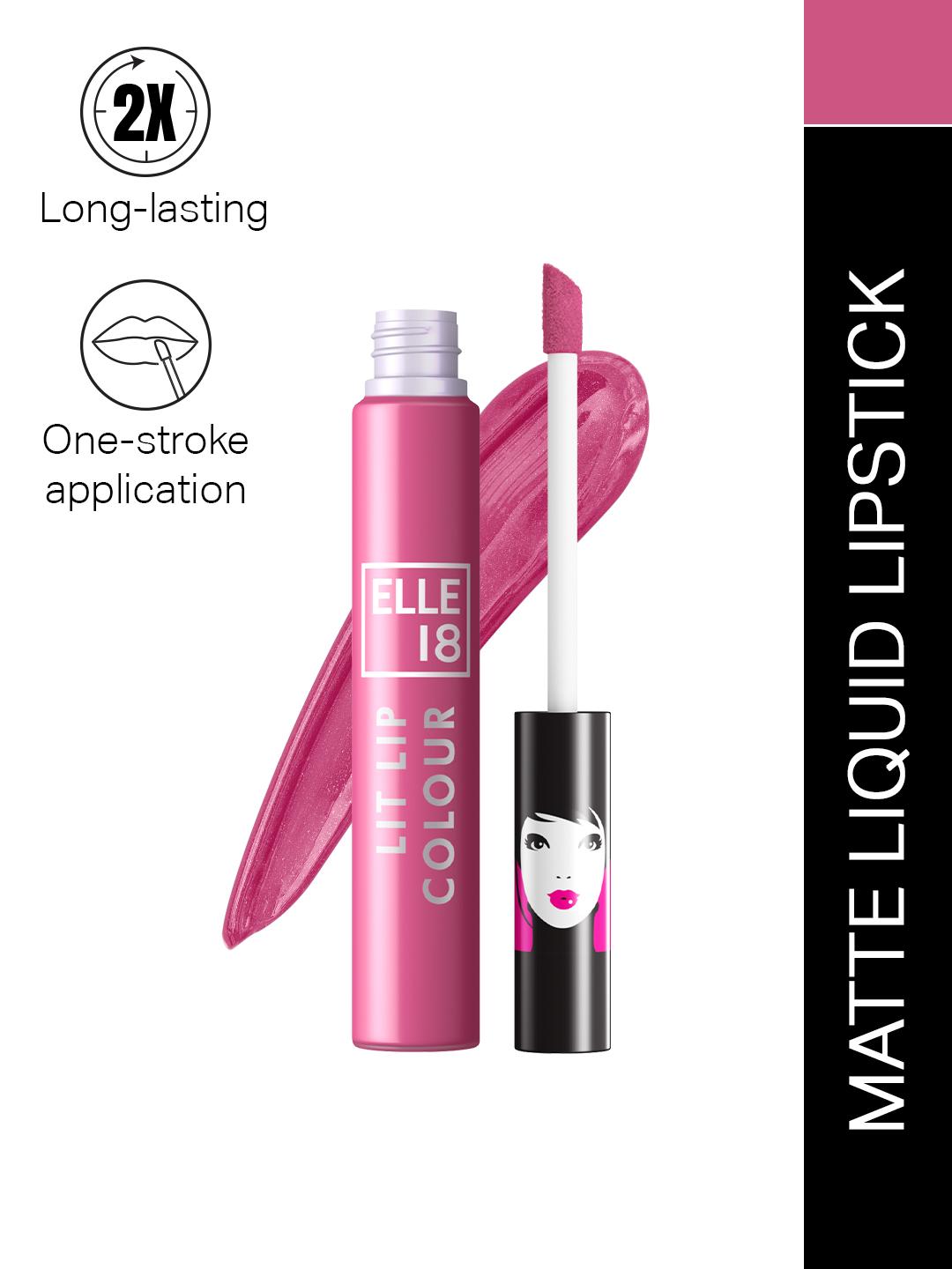 Lakme Elle 18 Liquid Lip Colour ï¿½ Pink Crepe|5.6 ml|MRP 160