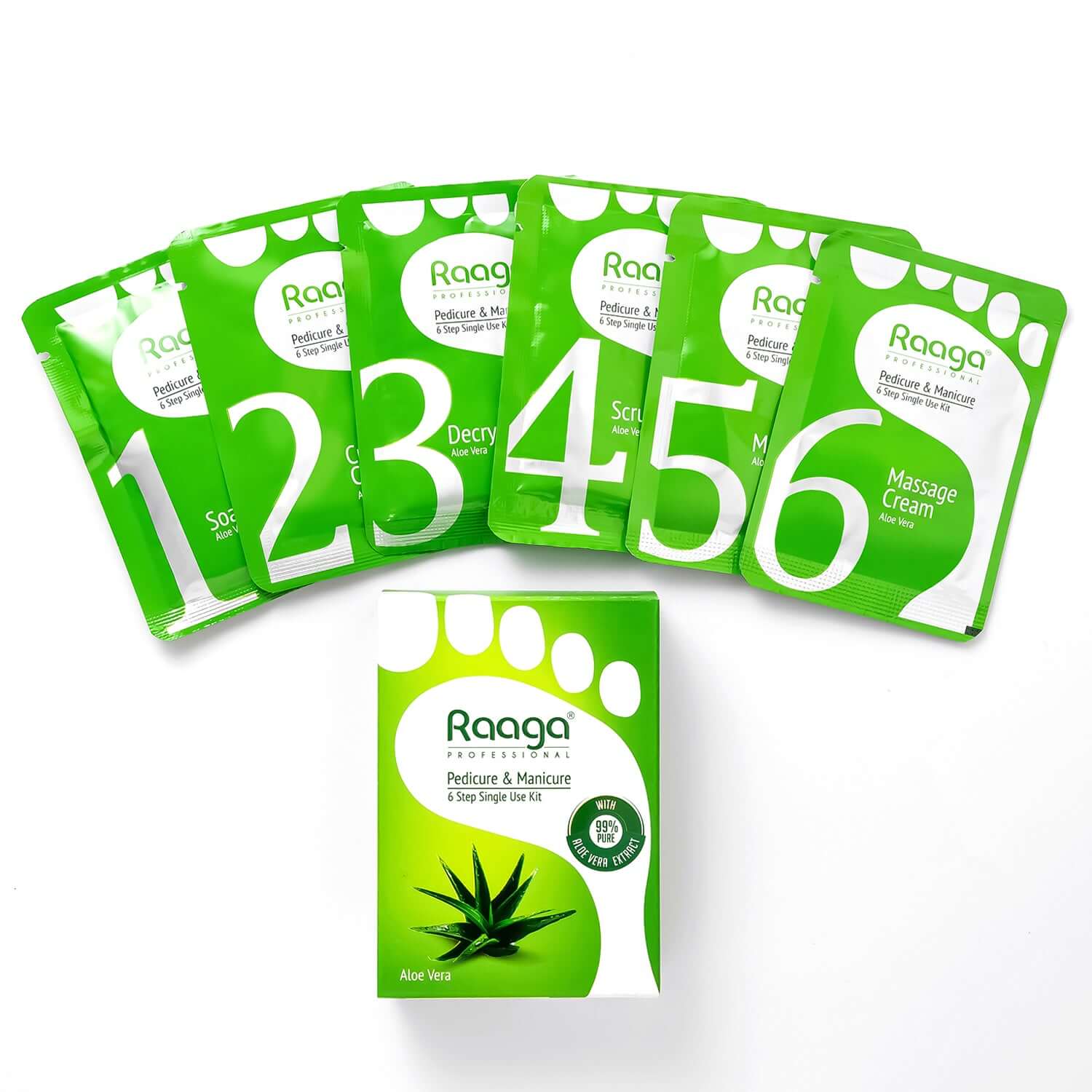 Raaga Professional Aloe Vera Pedicure and Manicure Kit|63 gms|MRP 250