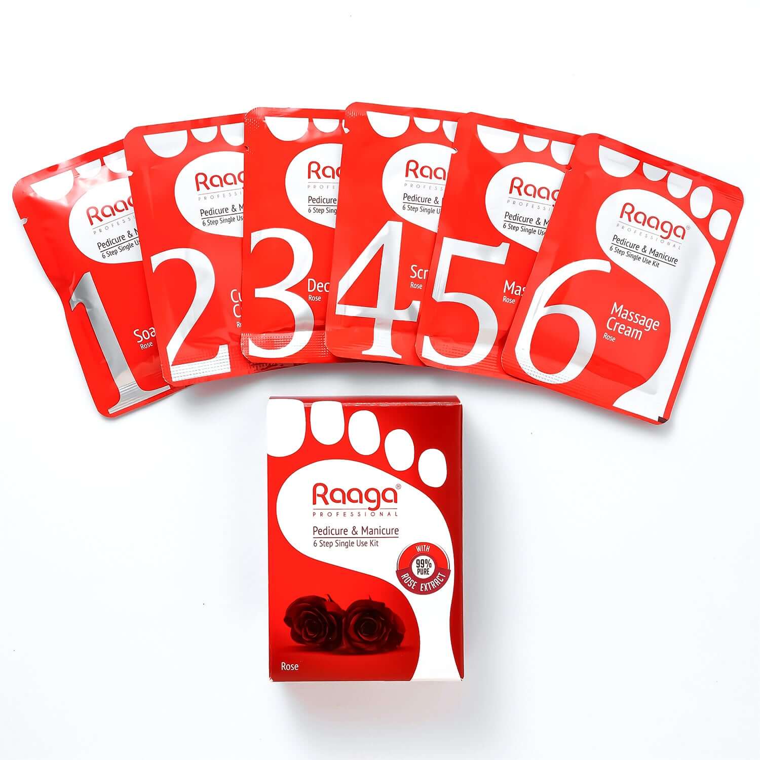 Raaga Professional Rose Pedicure and Manicure Kit|63 gms|MRP 250