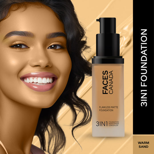 Faces Canada Flawless Matte Foundation - Warm Sand 042|30 ml|MRP 999