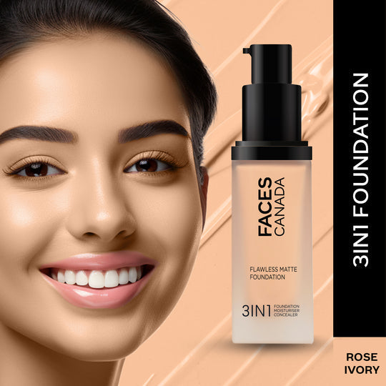 Faces Canada Flawless Matte Foundation - Rich Ivory 011|30 ml|MRP 999
