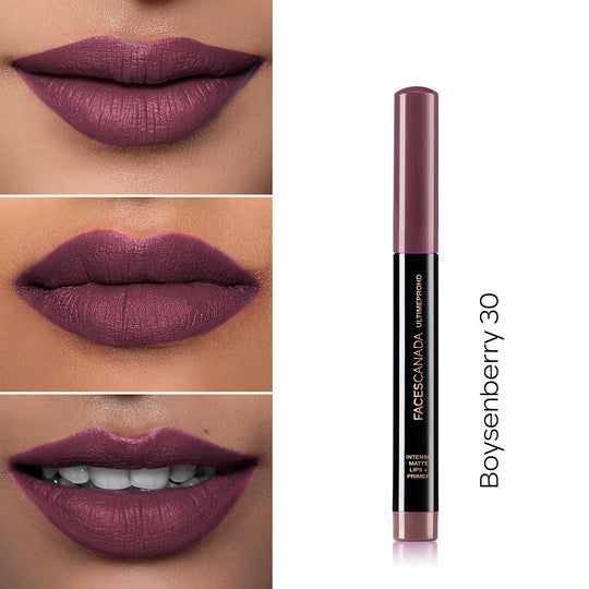 Faces Canada Ultime Pro HD Intense Matte Lips + Primer - Boysenberry 30|1.4 gms|MRP 849
