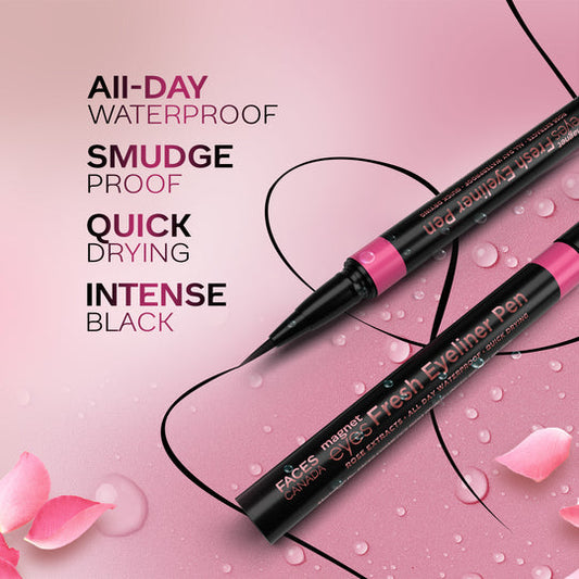 Faces Canada Magneteyes Fresh Eyeliner Pen - Black|1 ml|MRP 329