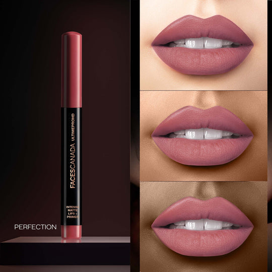 Faces Canada Ultime Pro HD Intense Matte Lips + Primer - Perfection 01|1.4 gms|MRP 849